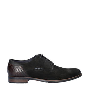 nubuck veterschoenen zwart