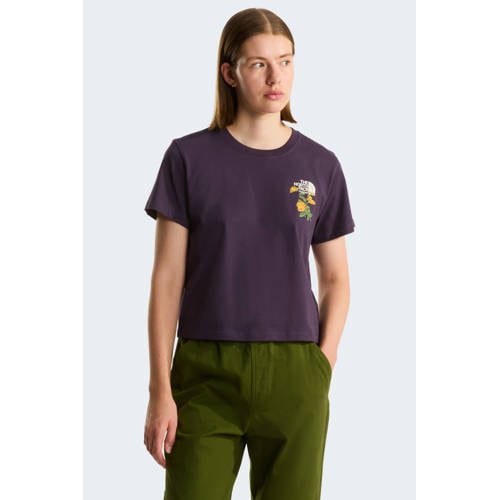 The North Face T-shirt Flora paars afbeelding