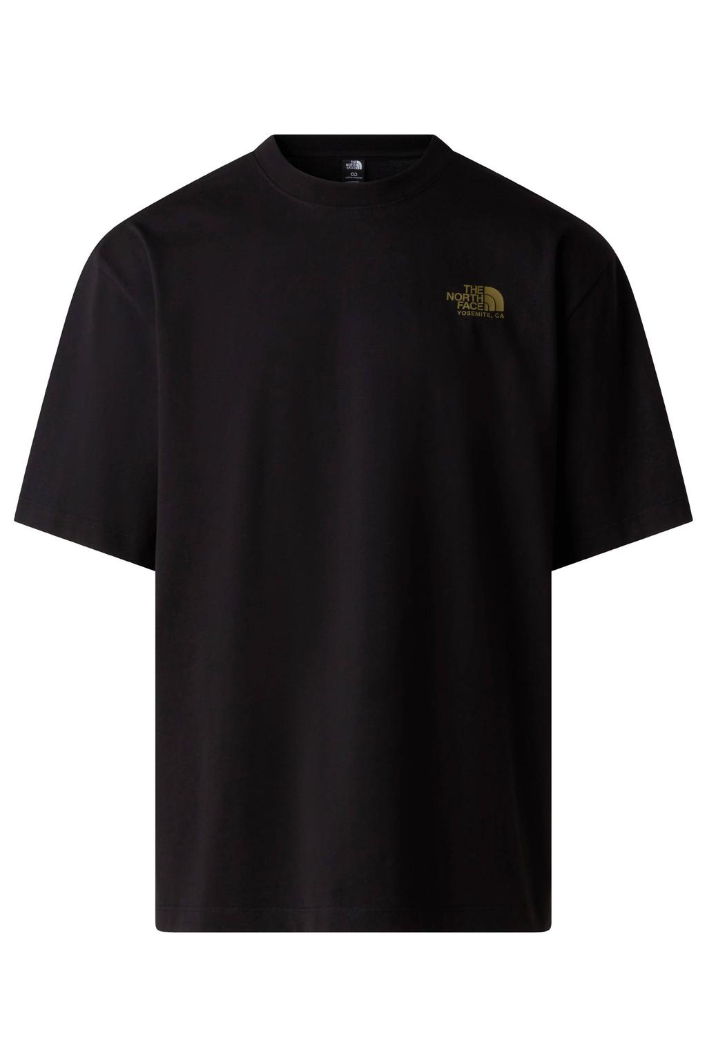 Zwarte heren The North Face T-shirt Plant & Flora van katoen met backprint, korte mouwen en ronde hals
