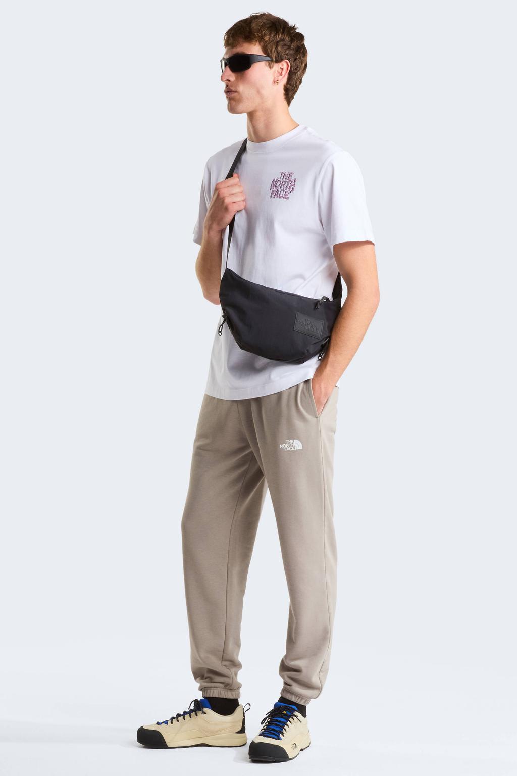 Witte heren The North Face T-shirt Drip Logo van katoen met backprint, korte mouwen en ronde hals