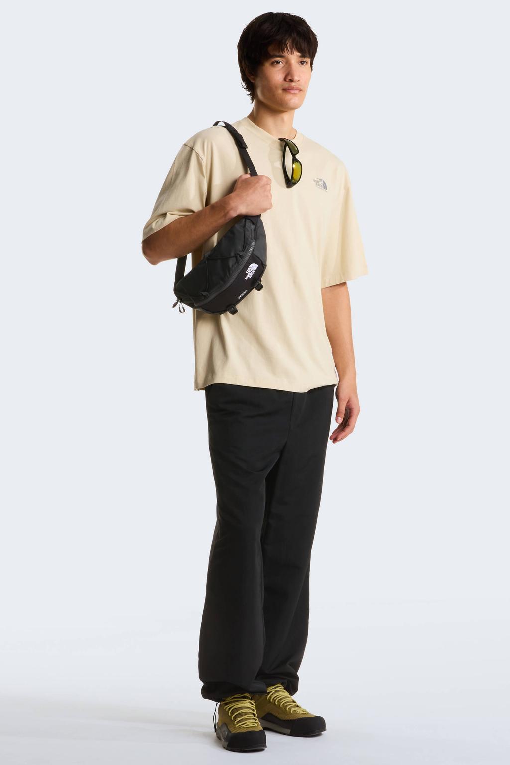 Beige heren The North Face T-shirt Plant & Flora van katoen met backprint, korte mouwen en ronde hals