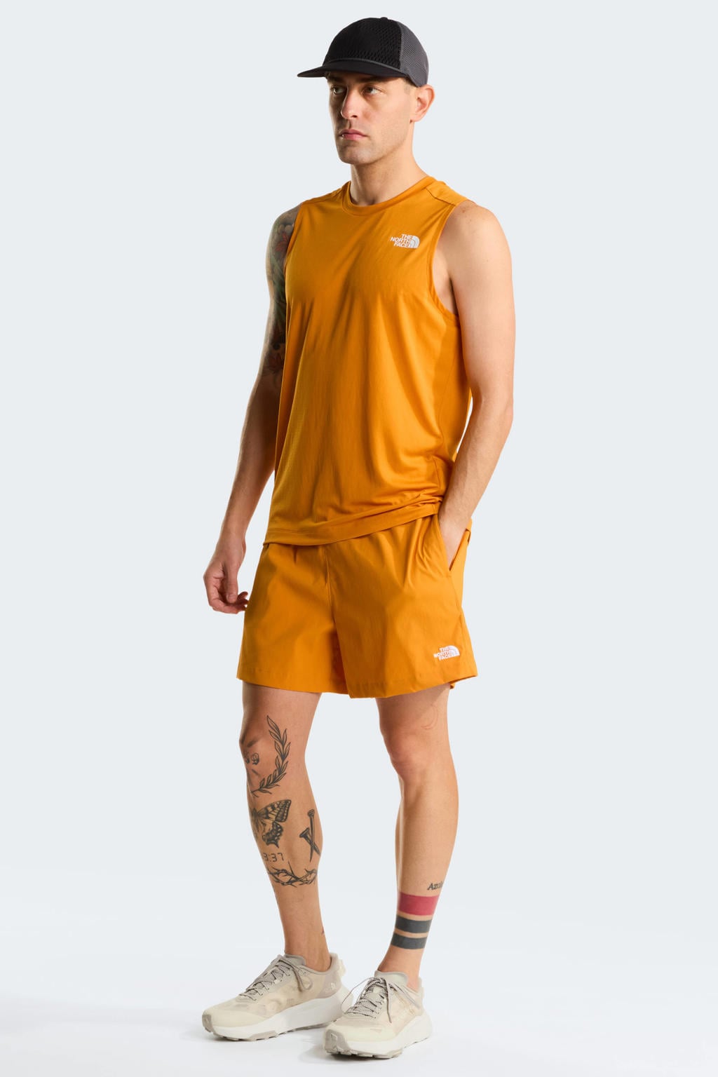Oranje heren The North Face outdoor short Class V Pathfinder van nylon met effen