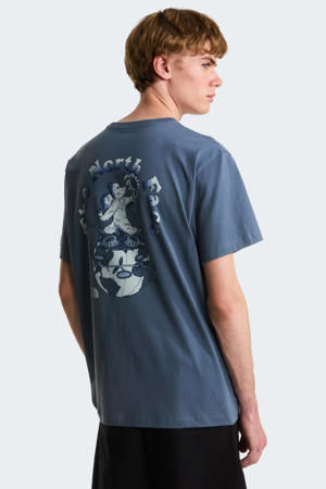 T-shirt Retro Earth grijsblauw
