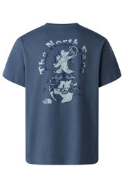 thumbnail: The North Face T-shirt Retro Earth grijsblauw
