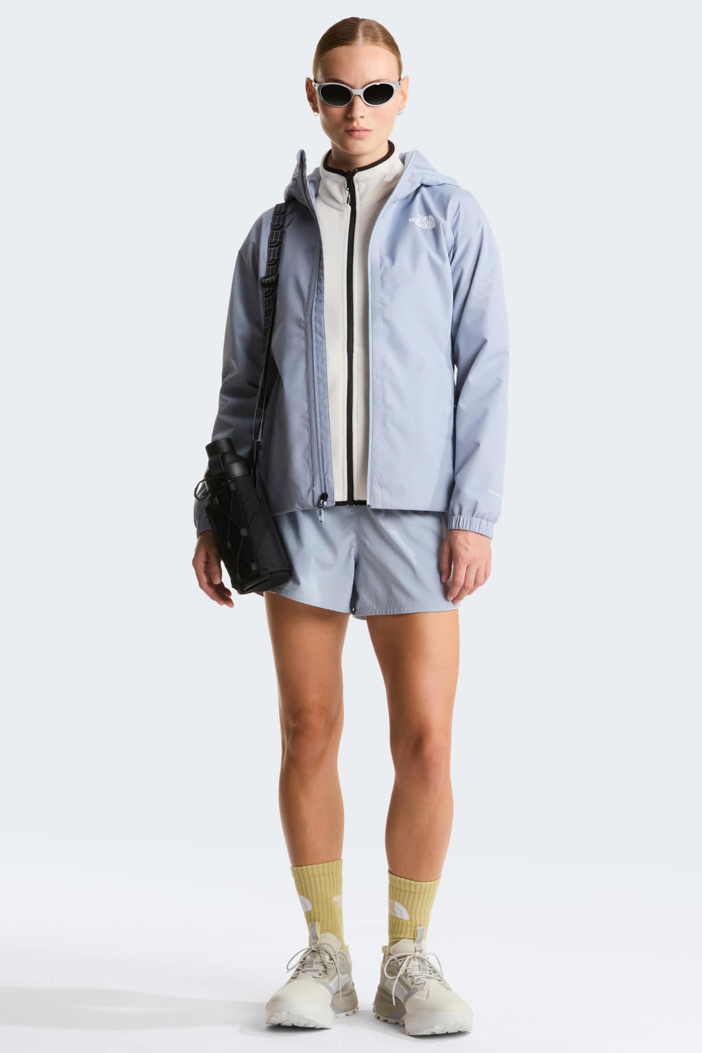 Grijze dames The North Face jas Quest DryVent™ Mono van polyester met effen, lange mouwen en ritssluiting
