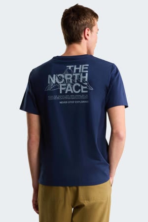 T-shirt Mountain Sketch blauw