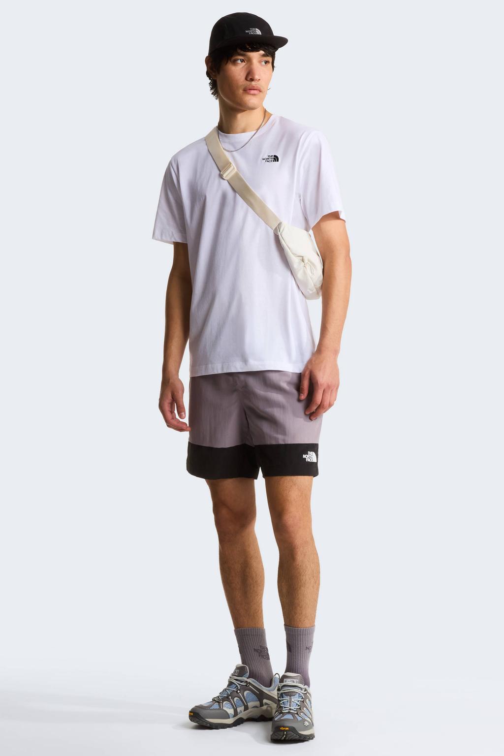 Witte heren The North Face T-shirt Evolution Simple Dome van katoen met effen, korte mouwen en ronde hals