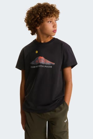 T-shirt Mountain Night zwart