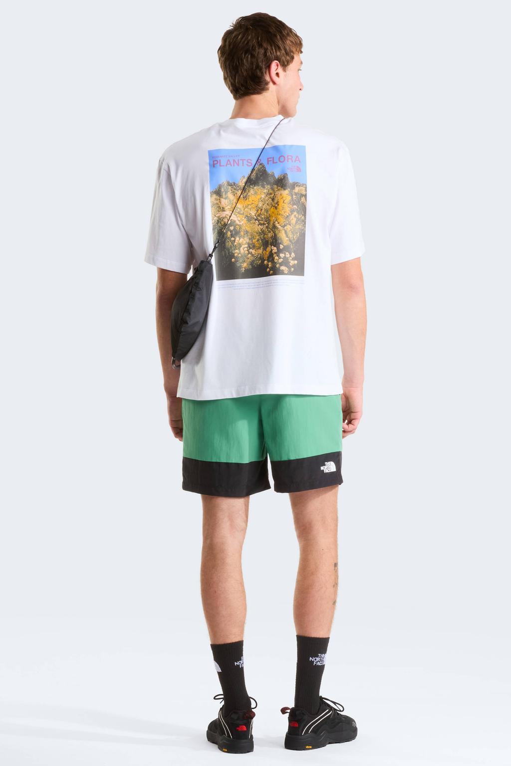 Witte heren The North Face T-shirt Plant & Flora van katoen met backprint, korte mouwen en ronde hals