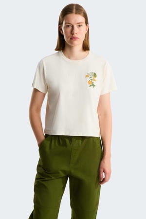 T-shirt Flora wit