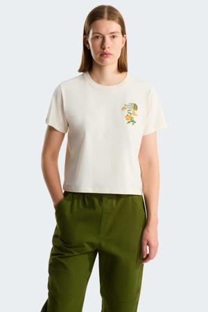 T-shirt Flora wit