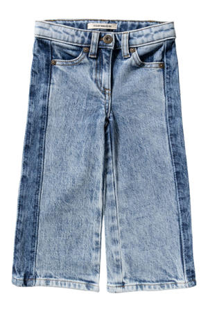 wide leg jeans light blue denim