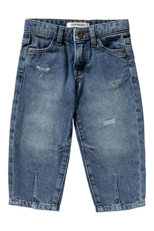 ripped jeans medium blue denim