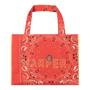 shopper Harper met paisley print rood