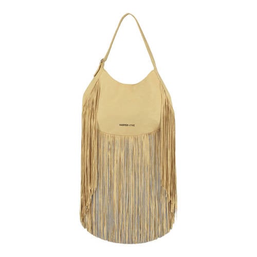 HARPER & YVE schoudertas Yuka met franjes beige afbeelding