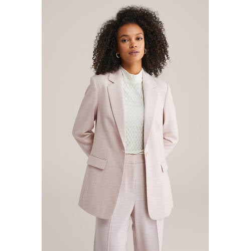 WE Fashion regular blazer beige afbeelding