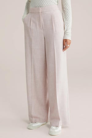 straight high waist broek oudroze