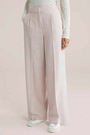 straight high waist broek oudroze