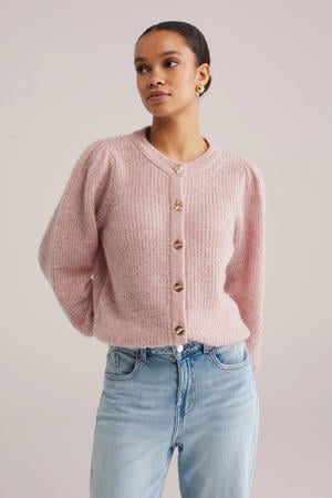 gebreid vest oudroze