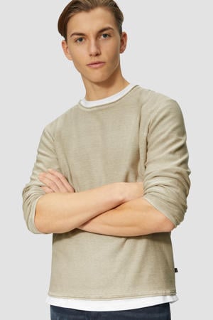 trui fijn gebreid beige