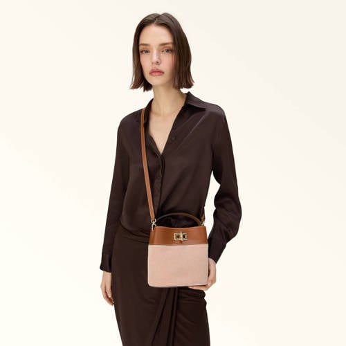 Furla crossbody tas Amelia beige/cognac afbeelding