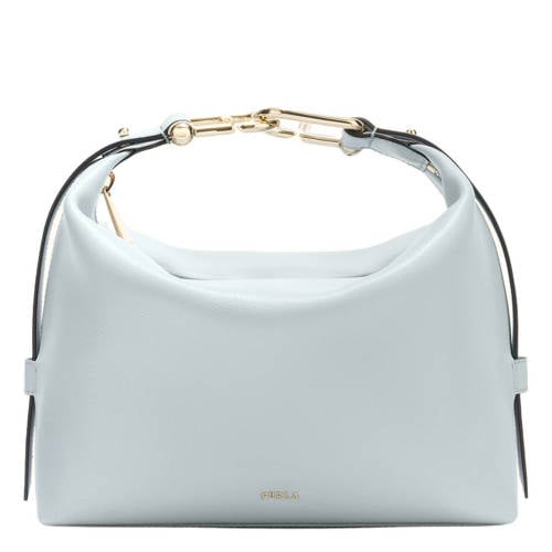 Furla leren schoudertas Tonie M lichtblauw afbeelding