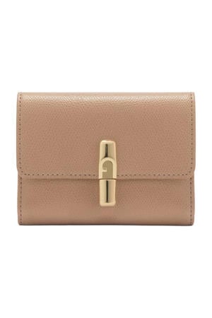 leren portemonnee Iride S beige