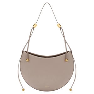 leren schoudertas Moonstone beige