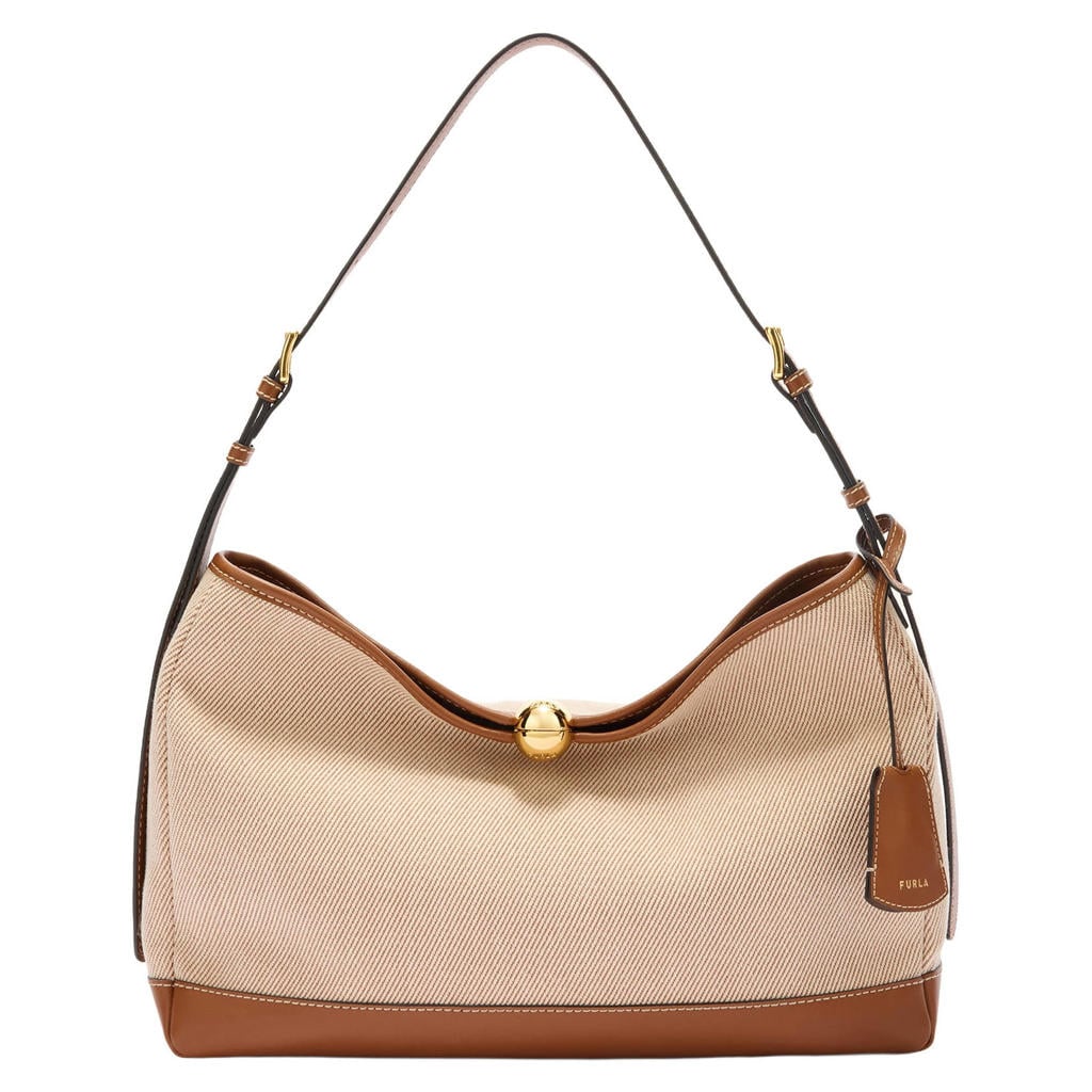 Furla schoudertas Sfera L beige/cognac