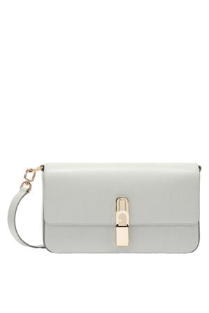 leren crossbody tas Iride S lichtgrijs
