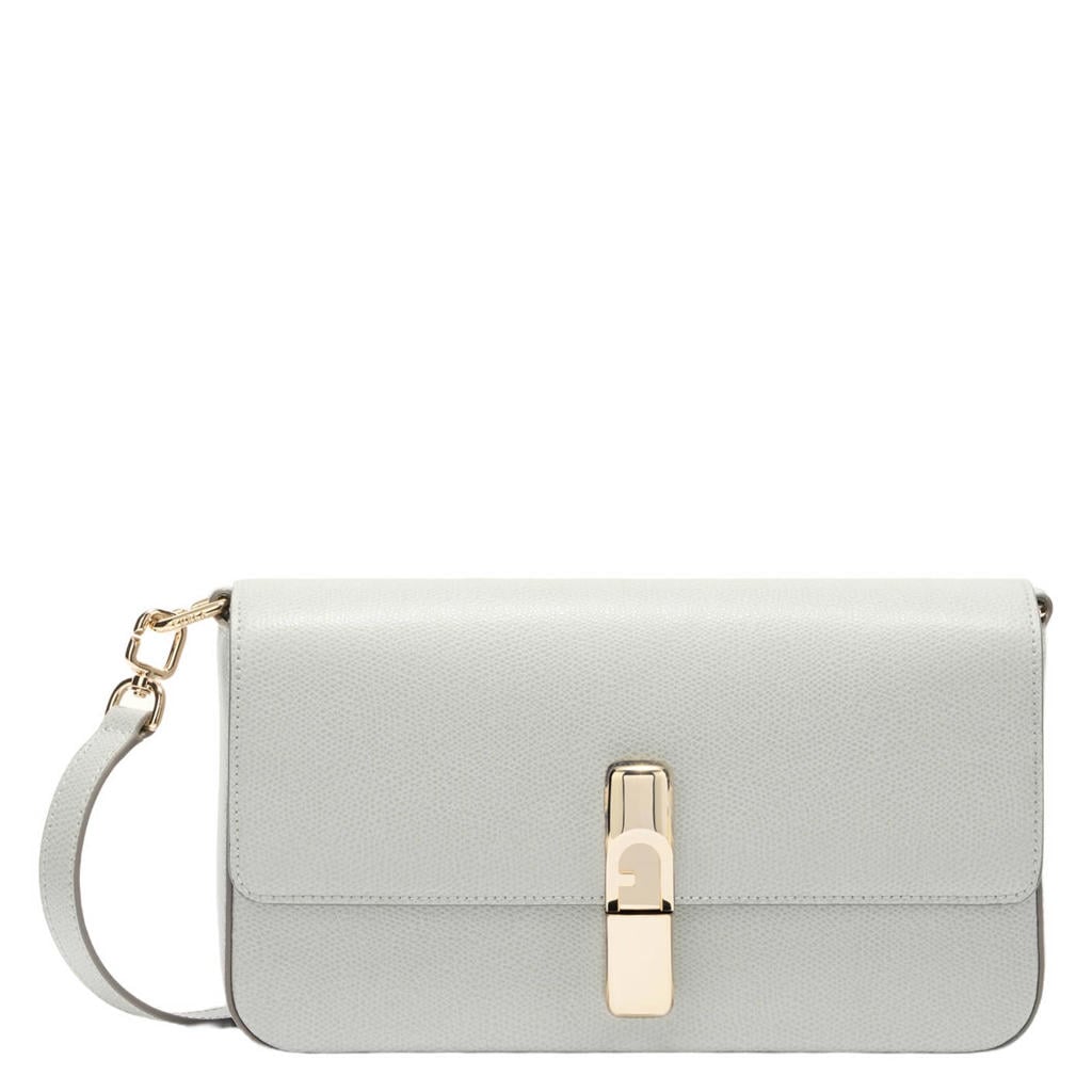 Furla leren crossbody tas Iride S lichtgrijs
