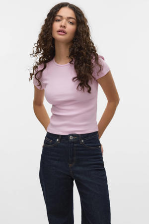 jersey T-shirt oudroze