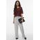 VERO MODA wide leg high waist casual broek grijsblauw