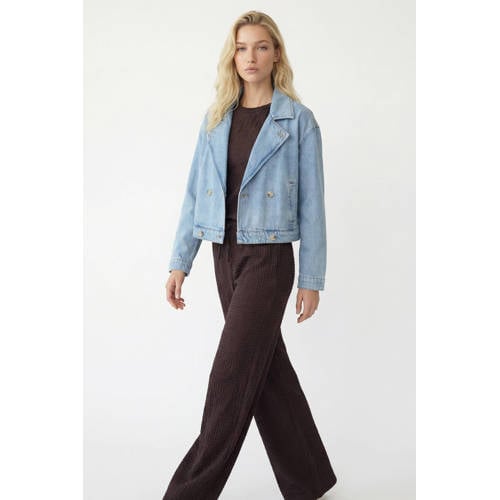 VERO MODA trenchcoat light blue denim afbeelding