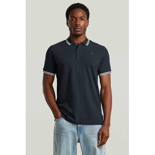 G-STAR slim polo donkerblauw afbeelding