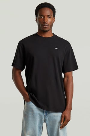 regular T-shirt zwart