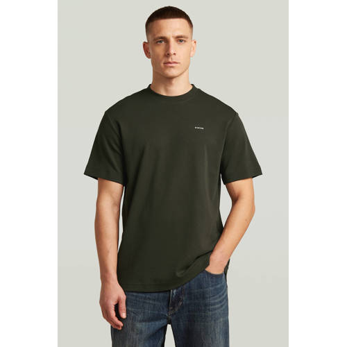 G-STAR regular T-shirt donkergroen afbeelding