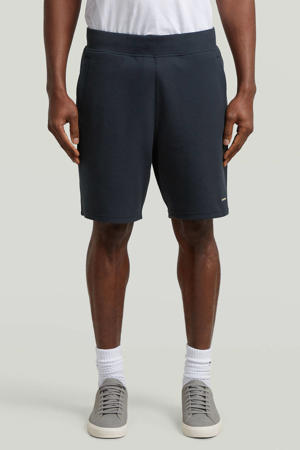 slim regular waist sweatshort donkerblauw
