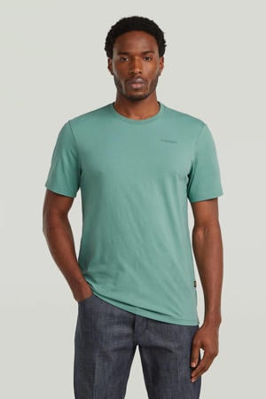 slim T-shirt blauw