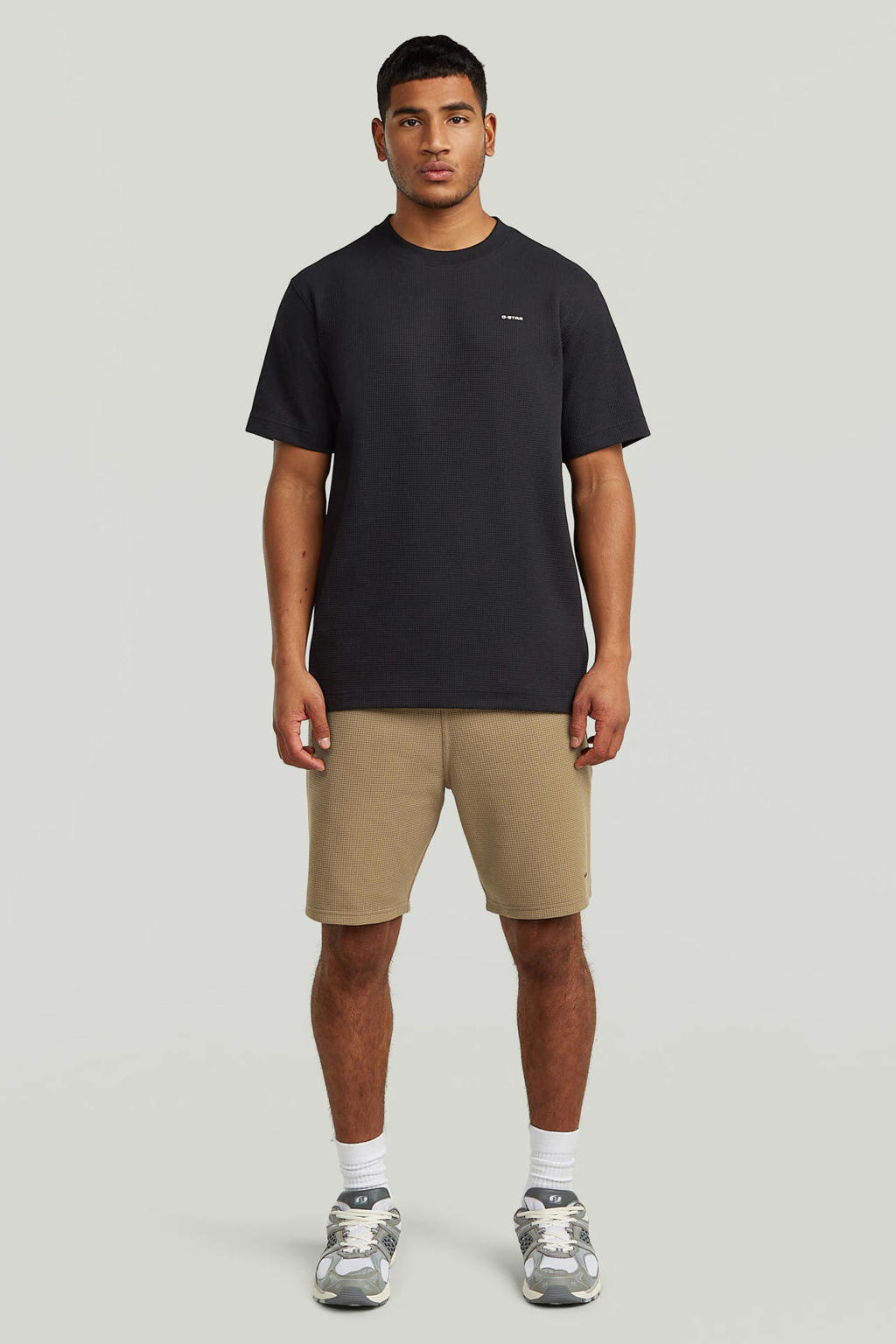 G-STAR slim regular waist sweatshort beige