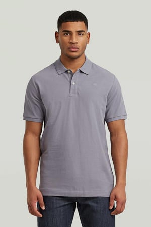 slim polo grijs