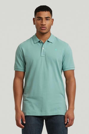 slim polo blauw