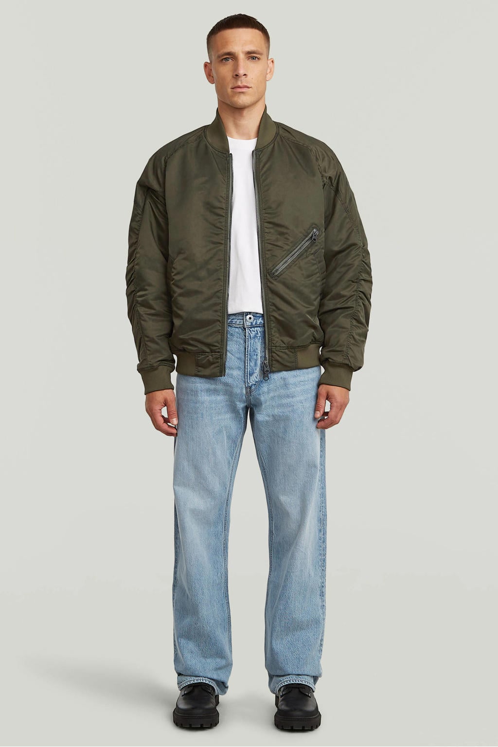 G-STAR Deeggie straight leg jeans sun faded cloudburst