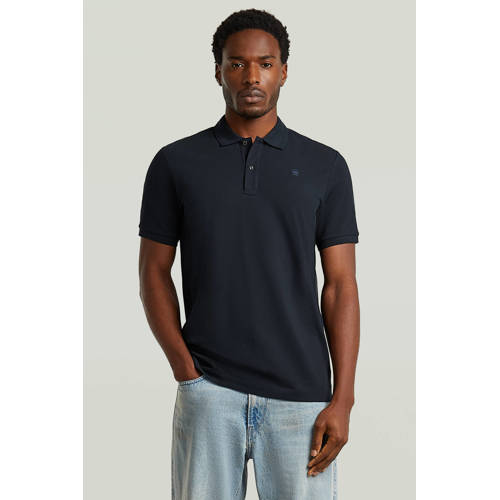 G-STAR slim polo donkerblauw afbeelding