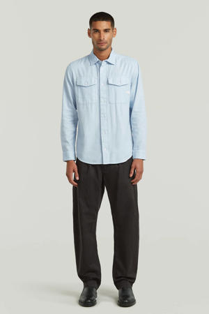 slim casual overhemd lichtblauw