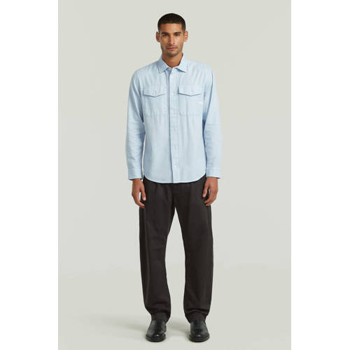 G-STAR slim casual overhemd lichtblauw afbeelding