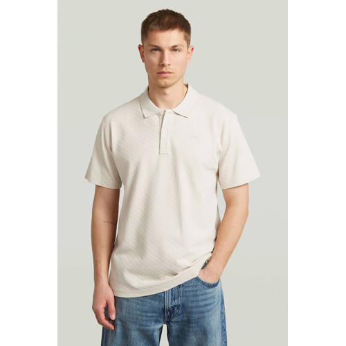 G-STAR regular polo ecru afbeelding