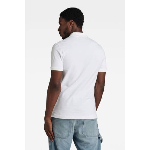 G-STAR slim polo wit afbeelding