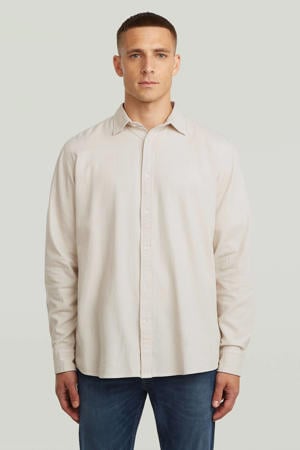 regular casual overhemd beige
