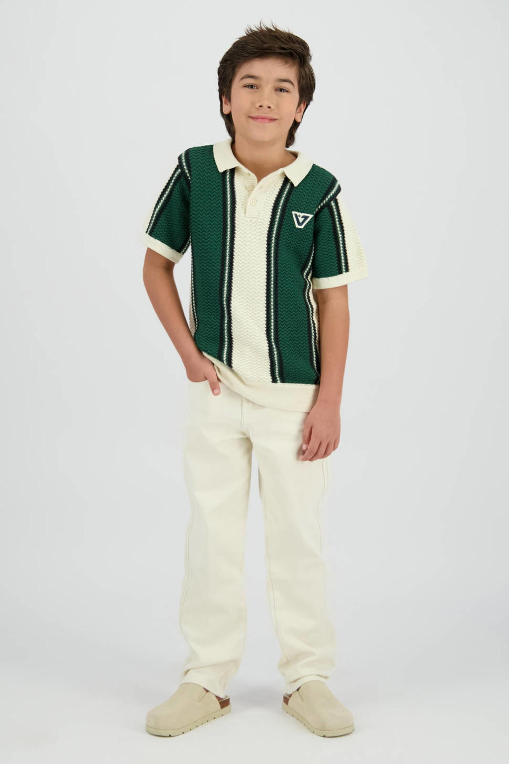 Witte jongens Vingino Loose fit van denim met regular waist en effen